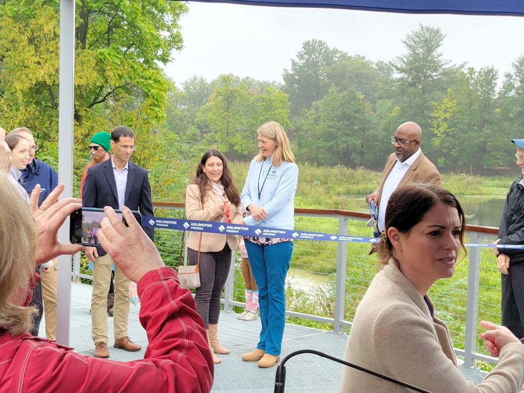 Ribbon cutting for Ballston Pond stormwater management