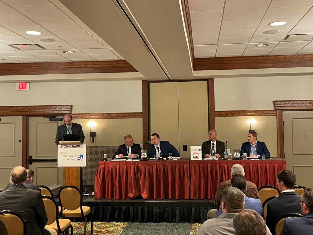 Senior Project Delivery Leader Jeff Obrecht, PG, CPG participates at a panel discussion at the 2022 Associated Pennsylvania Constructors (APC) Fall Seminar in Hershey, Pennsylvania