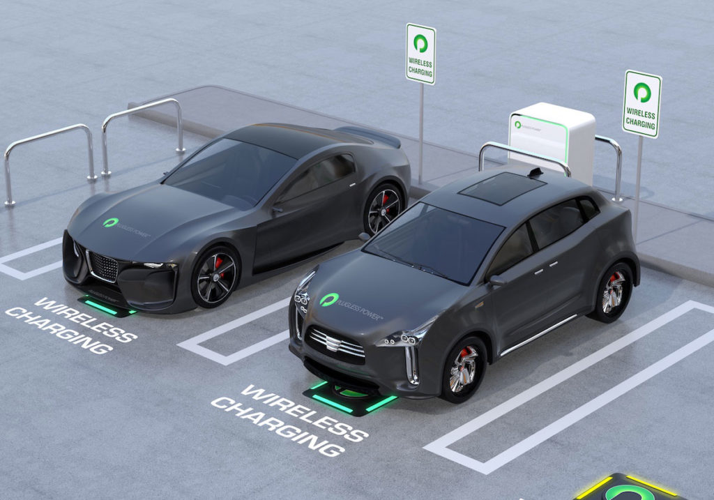 A rendering of Plugless Power's EV charging stations.