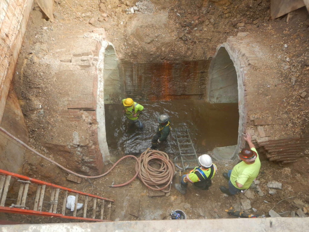 RK&K assisted the City of Baltimore with design and specialized construction and inspection phase services required to complete emergency repairs of a failing 100+-year-old storm drain.