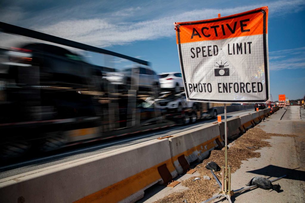 Pennsylvania Automated Work Zone Advance Warning Sign