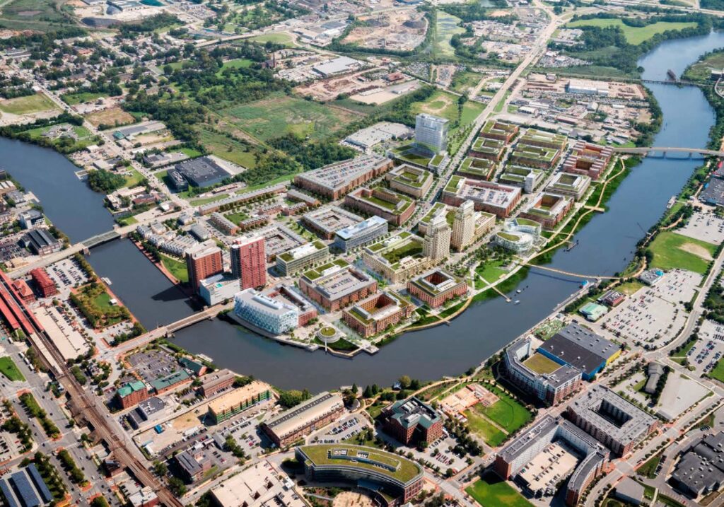 Renderings of the Riverfront East project along the Christina River in Wilmington | Riverfront Development Corporation of Delaware.