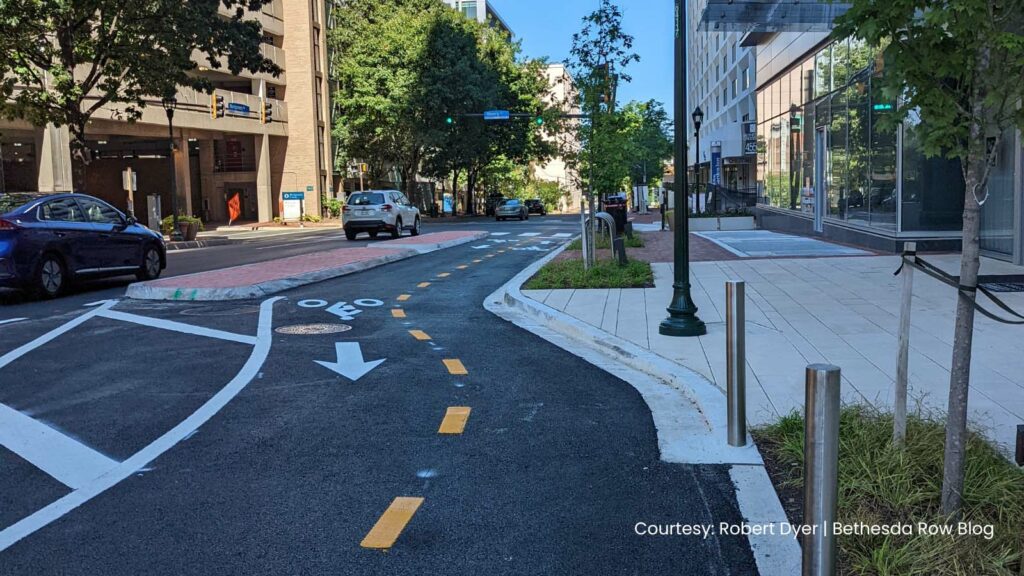 Downtown Bethesda bike lane