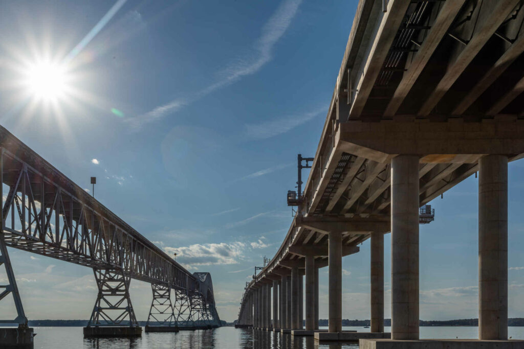 The twin spans of Governor Harry W. Nice/Thomas “Mac” Middleton Bridge