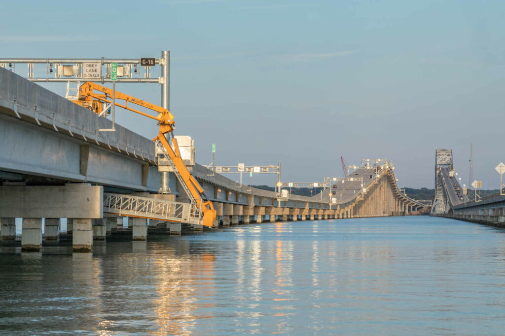 Construction of the Governor Harry W. Nice/Thomas “Mac” Middleton Bridge