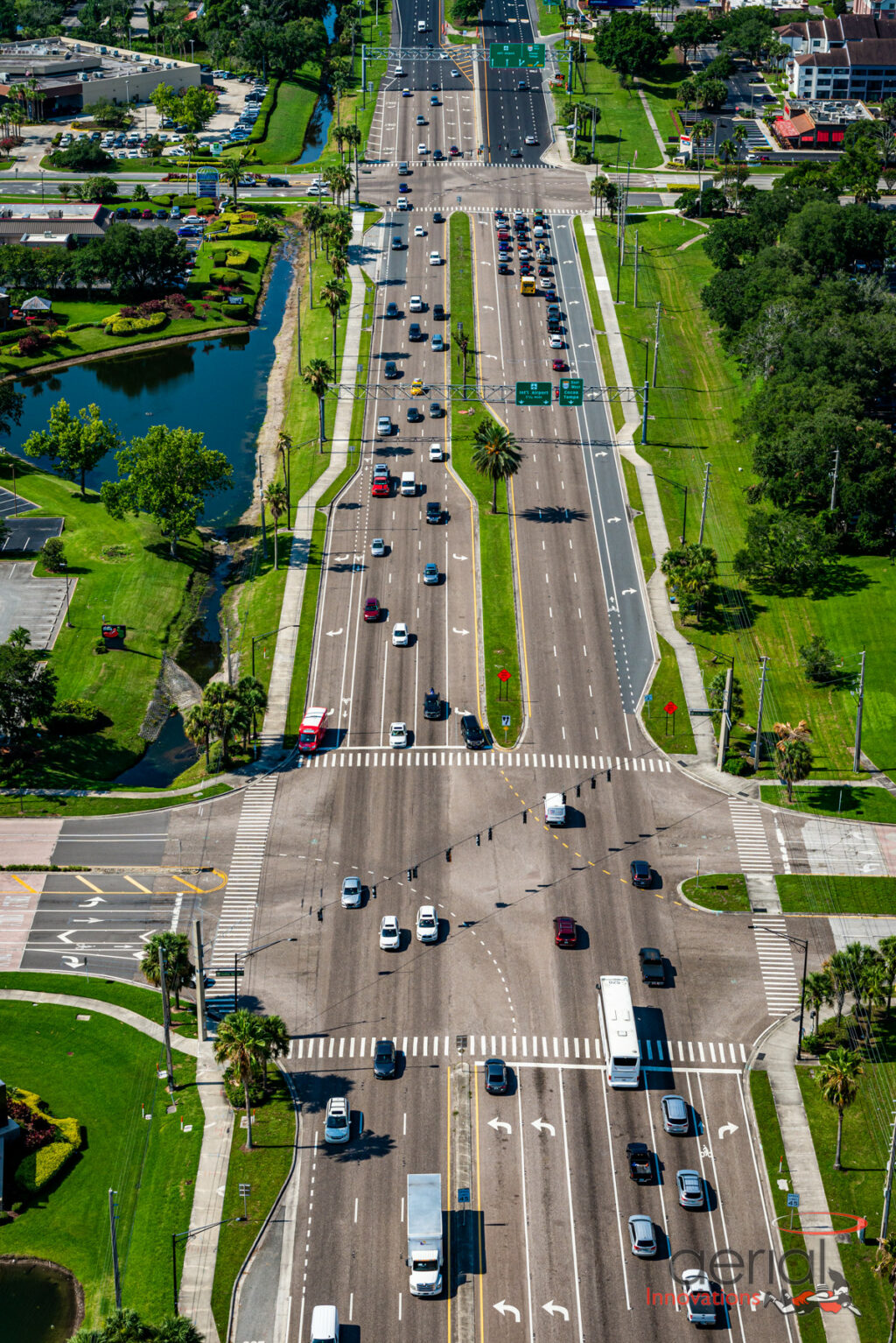 overhead view of SR528 & SR436 Intersection