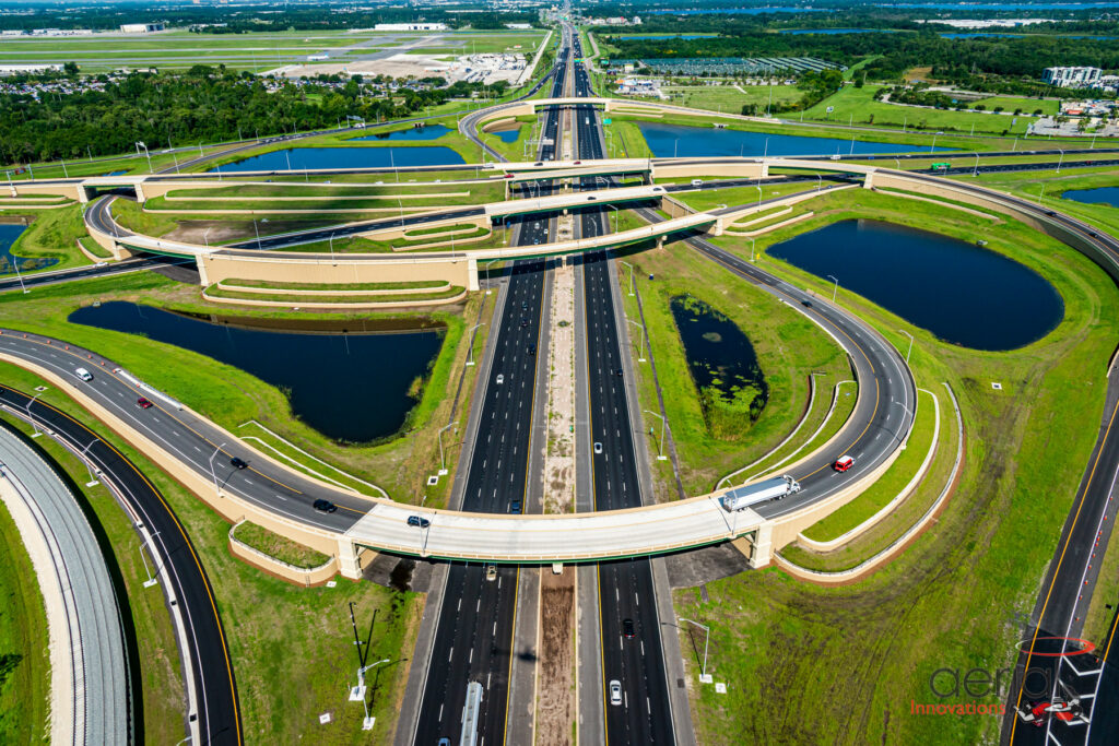 overhead view of SR528 & SR436 Intersection